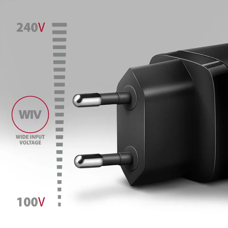 Ładowarka sieciowa Axagon ACU-PD20 1x QC3.0/AFC/FCP/PD Type-C 20 W czarna