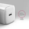 Ładowarka sieciowa Axagon ACU-PD20W 1x QC3.0/AFC/FCP/PD USB-C 20W biała