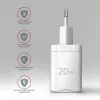 Ładowarka sieciowa Axagon ACU-PD20W 1x QC3.0/AFC/FCP/PD USB-C 20W biała
