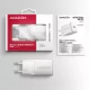 Ładowarka sieciowa Axagon ACU-PD20W 1x QC3.0/AFC/FCP/PD USB-C 20W biała