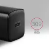 Axagon ACU-PD30 PD3.0 & QC4+ 1x OUTPUT ładowarka sieciowa 30W, Wewnętrzna, AC, Czarna
