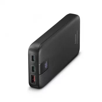 Hama PD 20 Power Pack 20000 mAh, Wyjścia: 2x USB-C, USB-A, Szybkie ładowanie, Antracyt