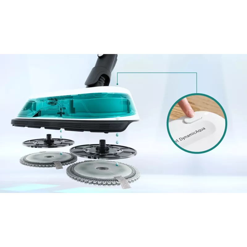 Bosch Unlimited 7 ProHygienic Aqua BCS71HYG1 bezprzewodowy odkurzacz pionowy 2w1 z funkcją mopowania, 18 V, HEPA, bez worka, 0,3 l, biały