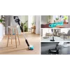 Bosch Unlimited 7 ProHygienic Aqua BCS71HYG1 bezprzewodowy odkurzacz pionowy 2w1 z funkcją mopowania, 18 V, HEPA, bez worka, 0,3 l, biały
