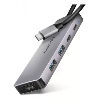 Axagon HMC-5H60 hub USB 5Gbps, 2x USB-A, 1x USB-C, HDMI 4k/60Hz, PD 100W, kabel USB-C