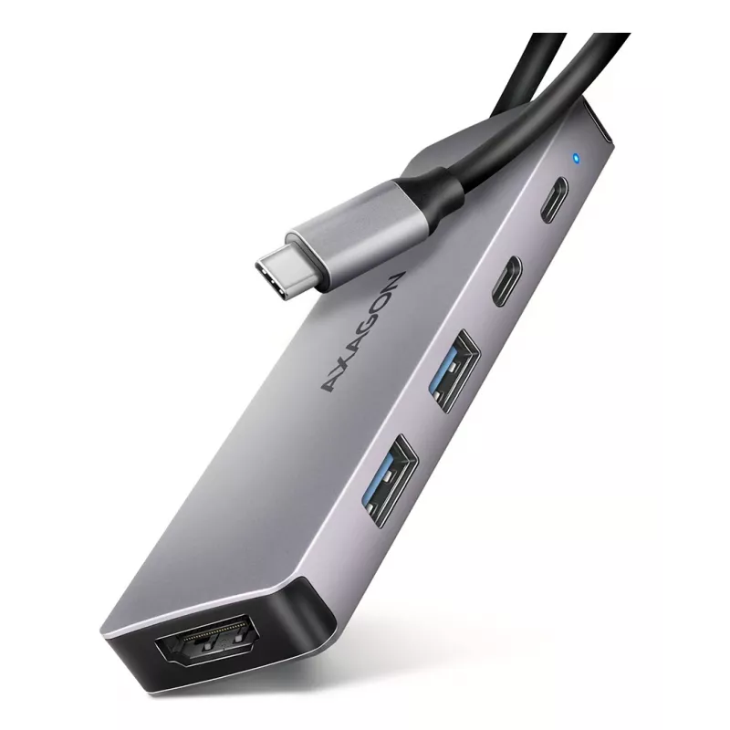 Axagon HMC-5H60 hub USB 5Gbps, 2x USB-A, 1x USB-C, HDMI 4k/60Hz, PD 100W, kabel USB-C