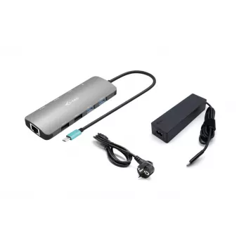 i-tec Metal USB-C Nano 2x Display Docking Station z PD 100 W + Ładowarka 100W