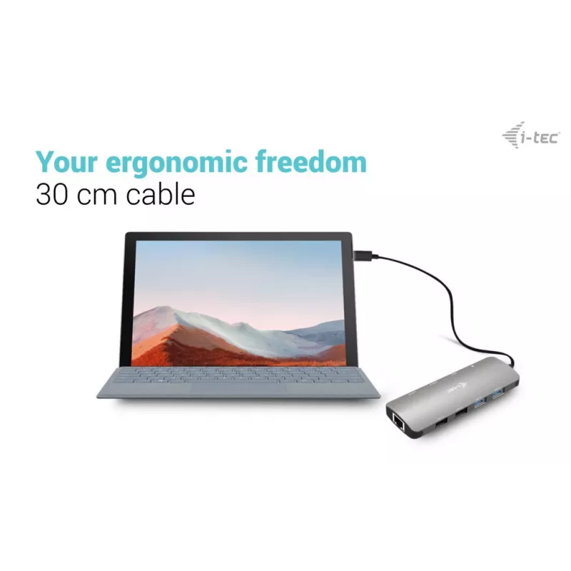 i-tec Metal USB-C Nano 2x Display Docking Station z PD 100 W + Ładowarka 100W