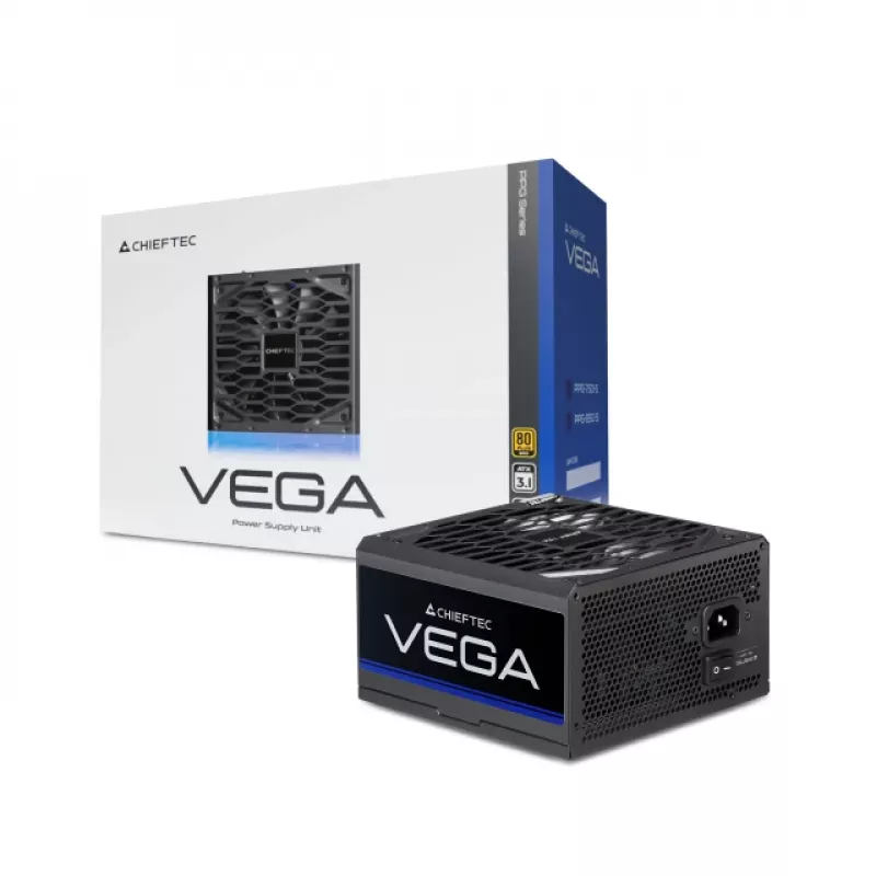 Zasilacz Chieftec Vega 750W Series PPG-750-S 20+4 pin ATX ATX Czarny