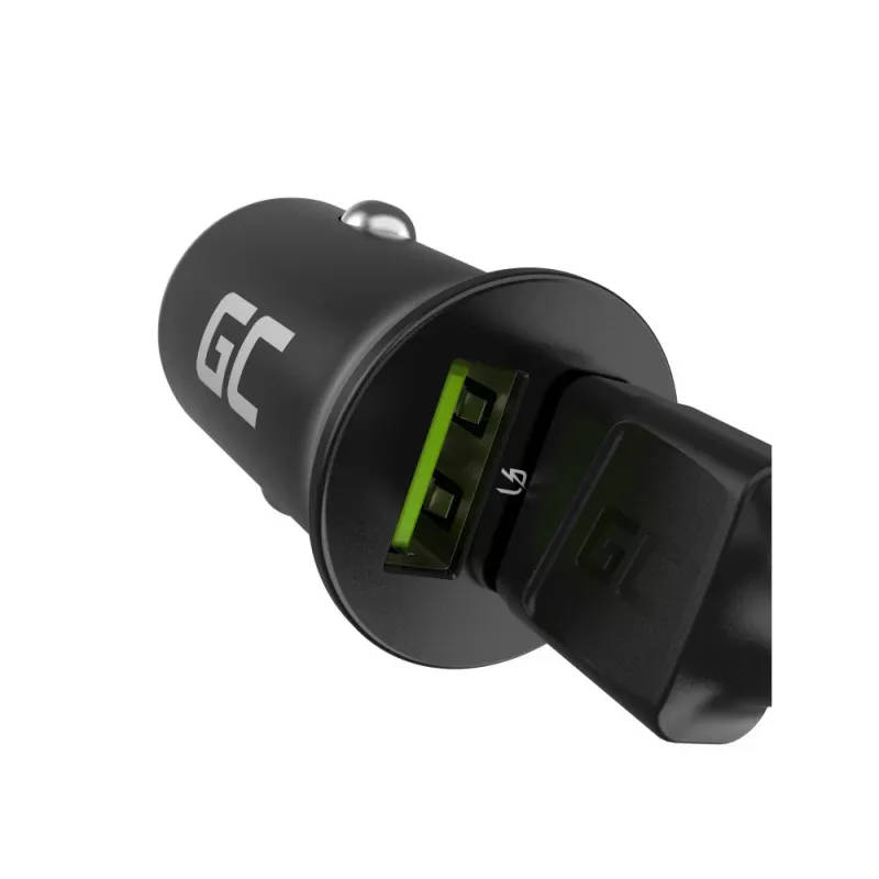Ładowarka samochodowa/wewnętrzna zielony Cell CADM-GC-36AA 36W 2x USB-A Czarna do źródła zasilania 3,6–12V