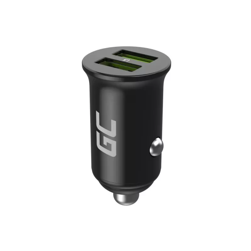 Ładowarka samochodowa/wewnętrzna zielony Cell CADM-GC-36AA 36W 2x USB-A Czarna do źródła zasilania 3,6–12V