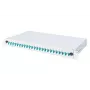 DIGITUS Fiber Optic Sliding Splice Box, 1U, Equipped 24x LC duplex, incl. M 25 Screw, Splice Cassette OM3 Color Pigtails, Adapter