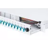 DIGITUS Fiber Optic Sliding Splice Box, 1U, Equipped 24x LC duplex, incl. M 25 Screw, Splice Cassette OM3 Color Pigtails, Adapter