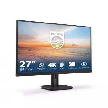 Philips 27E1N1800A/00 monitor komputerowy 68.6 cm (27 cali) 3840 x 2160 pikseli 4K Ultra HD LED Czarny