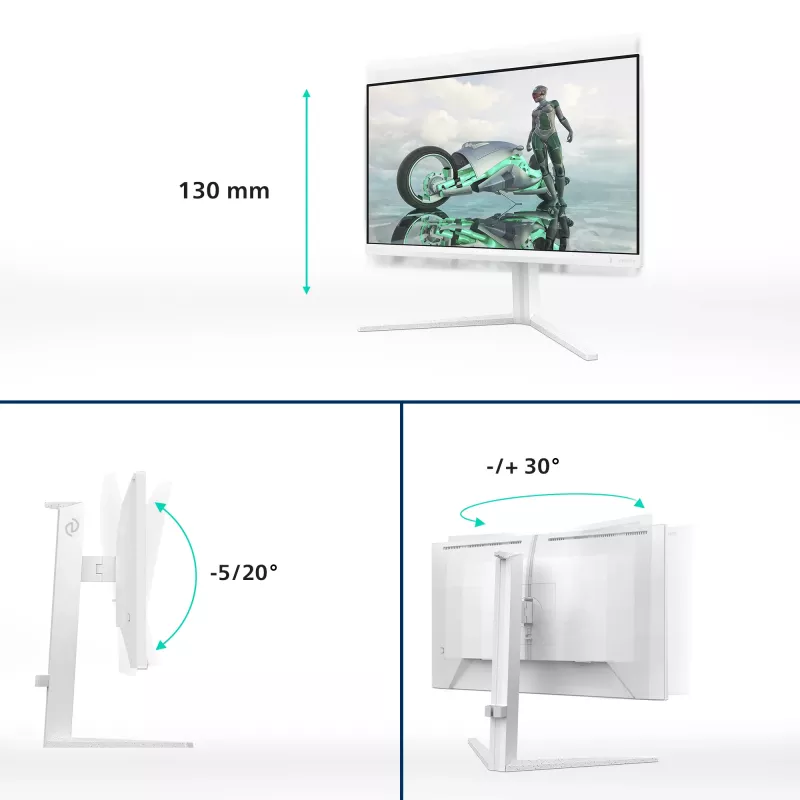 Philips Evnia 24M2N3201A/00 monitor komputerowy 60,5 cm (23,8 cala) 1920 x 1080 pikseli Full HD LCD Biały