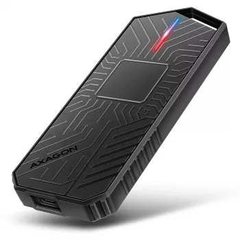 Axagon EEM2-GAM zewnętrzna metalowa obudowa USB-C 10 Gb/s dla dysków SSD M.2 NVMe i SATA. Beznarzędziowa