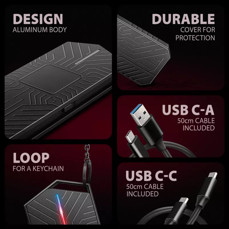 Axagon EEM2-GAM zewnętrzna metalowa obudowa USB-C 10 Gb/s dla dysków SSD M.2 NVMe i SATA. Beznarzędziowa