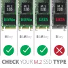Axagon EEM2-GTS2 Zewnętrzna metalowa obudowa USB-C 10Gbps na dyski M.2 NVMe i SATA. Bezśrubowa