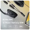 Axagon ADA-HCPD USB-C na jack 3,5 mm – adapter audio Hi-Res DAC, 384 kHz/32 bity, PD 60 W 3 A
