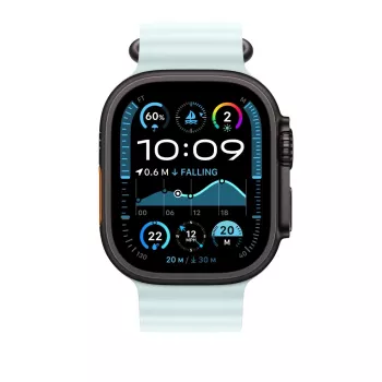 Przedłużka paska Apple 49 mm Ice niebieski Ocean Band – wykończenie z czarnego tytanu