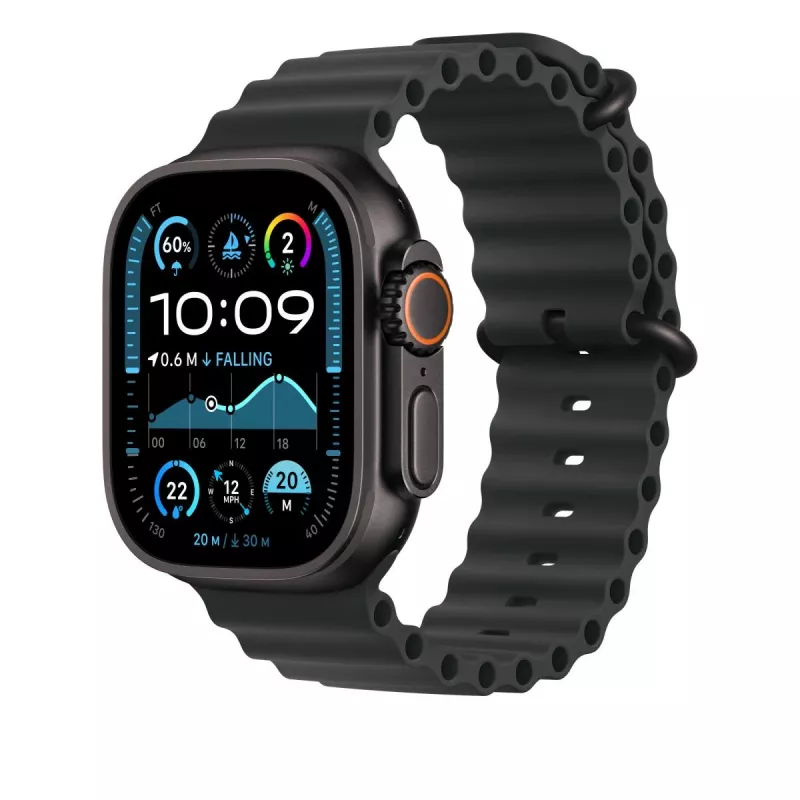 APPLE 49mm Czarny przedłużacz paska Ocean - Wykończenie z czarnego tytanu