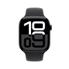 Smartwatch Apple Watch Series 10 GPS 46mm Aluminiowa koperta w kolorze Jet Czarny z czarnym paskiem sportowym – S/M