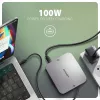 Axagon HMC-UFO USB-C Hub M.2 SATA/NVMe 1 Gbit/s Ethernet 384 kHz Audio Wired USB 3.2 Gen 2 (3.1 Gen 2) Type-C Czarny