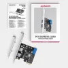 Axagon PCEU-232RS Kontroler PCIe 2x zewn. + 2x wewn. USB 5Gbps