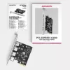 Kontroler Axagon PCEU-430RS PCIe 4x zewn. port USB-A 5Gbps