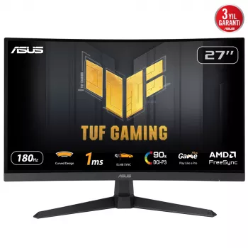 ASUS TUF Gaming VG27VQ3B monitor komputerowy 68,6 cm (27 cali) 1920 x 1080 pikseli Full HD LCD Czarny