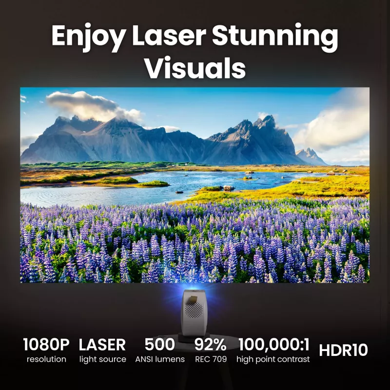 BenQ GV50 Projektor standardowego rzutu 500 ANSI lumenów DLP 1080p (1920x1080) Biały