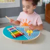 Fisher-Price Drewniany Stół Muzyczny z Zabawkami Instrumentami Perkusyjnymi, 3 Drewniane Elementy
