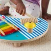 Fisher-Price Drewniany Stół Muzyczny z Zabawkami Instrumentami Perkusyjnymi, 3 Drewniane Elementy