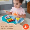 Fisher-Price Drewniany Stół Muzyczny z Zabawkami Instrumentami Perkusyjnymi, 3 Drewniane Elementy