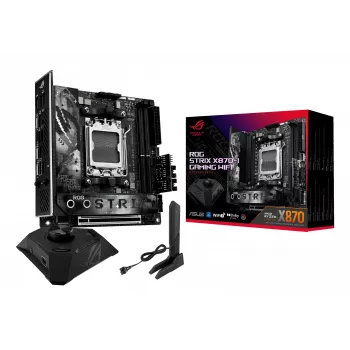 Płyta główna ASUS ROG STRIX X870-I GAMING WIFI mini ITX · AMD X870 · Socket AM5 · DDR5 · 2 DIMM · Wi‑Fi 7 · Bluetooth 5.4