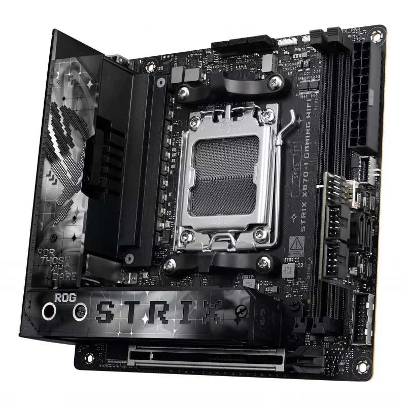 Płyta główna ASUS ROG STRIX X870-I GAMING WIFI mini ITX · AMD X870 · Socket AM5 · DDR5 · 2 DIMM · Wi‑Fi 7 · Bluetooth 5.4