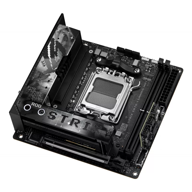 Płyta główna ASUS ROG STRIX X870-I GAMING WIFI mini ITX · AMD X870 · Socket AM5 · DDR5 · 2 DIMM · Wi‑Fi 7 · Bluetooth 5.4
