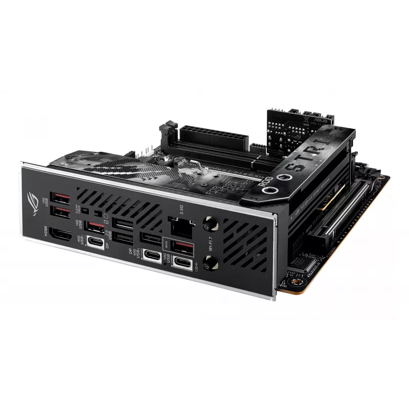 Płyta główna ASUS ROG STRIX X870-I GAMING WIFI mini ITX · AMD X870 · Socket AM5 · DDR5 · 2 DIMM · Wi‑Fi 7 · Bluetooth 5.4
