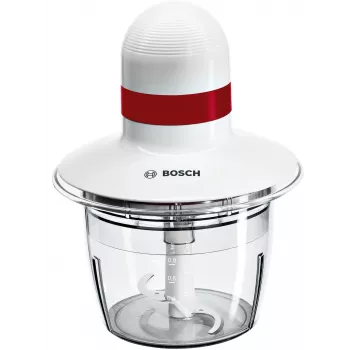 Bosch MMRP1000 elektryczny rozdrabniacz do żywności 0,8 l 400 W czerwony, przezroczysty, biały