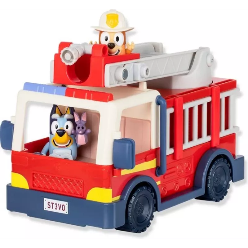 Moose Toys Bluey Wóz Strażacki, wóz strażacki, 3 lata, plastik, wielokolorowy, czerwony