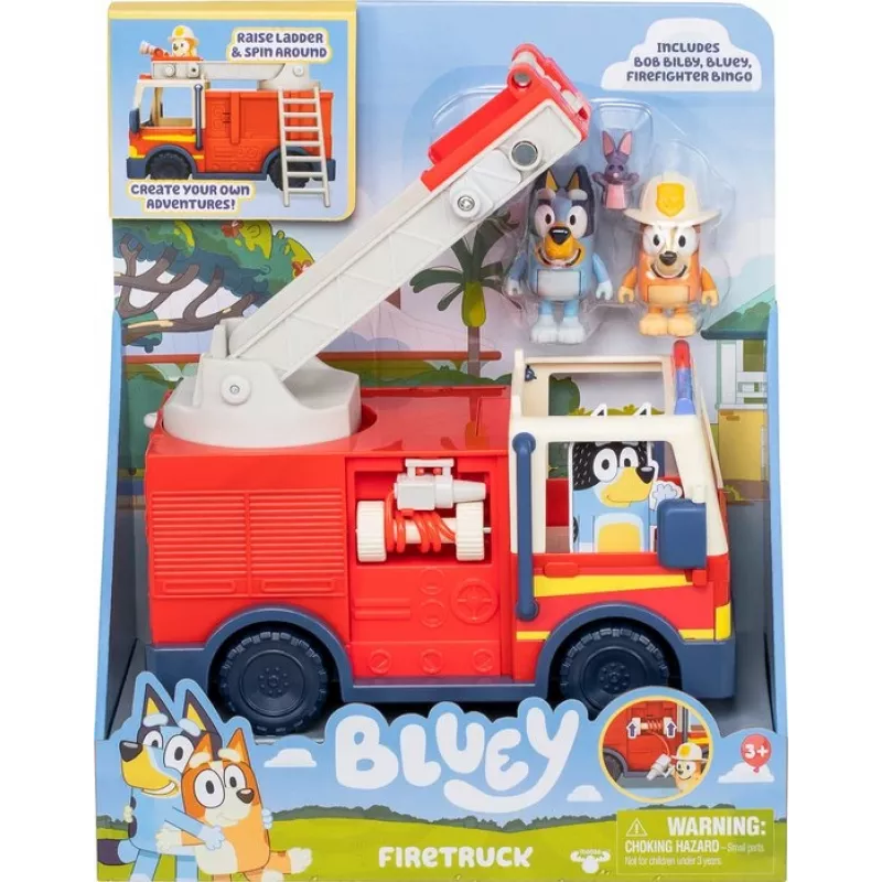 Moose Toys Bluey Wóz Strażacki, wóz strażacki, 3 lata, plastik, wielokolorowy, czerwony