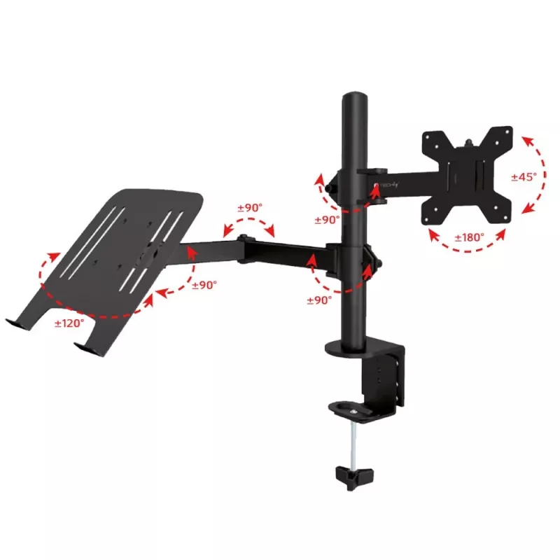Techly ICA-LCD 174NB uchwyt / stojak do monitora 81,3 cm (32 cale) Biurkowy Czarny