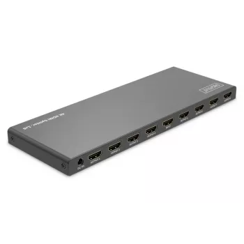 Rozdzielacz HDMI DIGITUS 1x8. 4K/60Hz HDCP 2.3. Sterowanie EDID