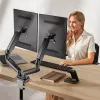 Techly ICA-LCD 462B uchwyt biurkowy na monitor, sprężyna gazowa, 17–32 cali (43,2–81,3 cm), 9 kg, VESA 75x75/100x100, czarny