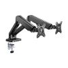 Techly ICA-LCD 462B uchwyt biurkowy na monitor, sprężyna gazowa, 17–32 cali (43,2–81,3 cm), 9 kg, VESA 75x75/100x100, czarny
