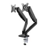 Techly ICA-LCD 462B uchwyt biurkowy na monitor, sprężyna gazowa, 17–32 cali (43,2–81,3 cm), 9 kg, VESA 75x75/100x100, czarny