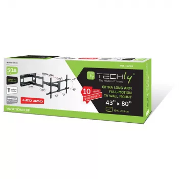 Techly ICA-PLB 490 Uchwyt/stojak TV 2,03 m (80 cali) czarny