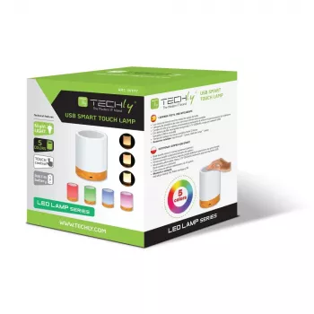 Lampa stołowa Techly I-LED TOUCH 1.6 W biała LED sterowanie dotykowe