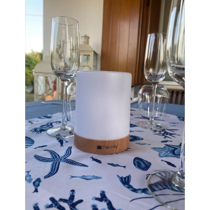 Lampa stołowa Techly I-LED TOUCH 1.6 W biała LED sterowanie dotykowe