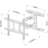 Techly 40-65 Ultra cienki Full Motion LCD uchwyt do montażu na ścianie do telewizora, czarny ICA-PLB 171L